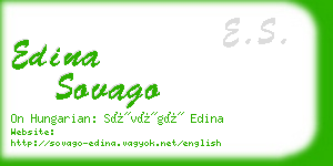 edina sovago business card